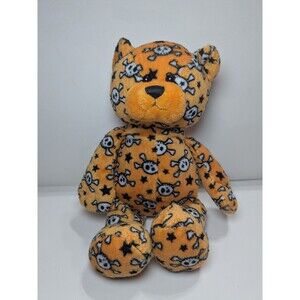 Sample Ganz Halloween Skull Orange Bear Plush